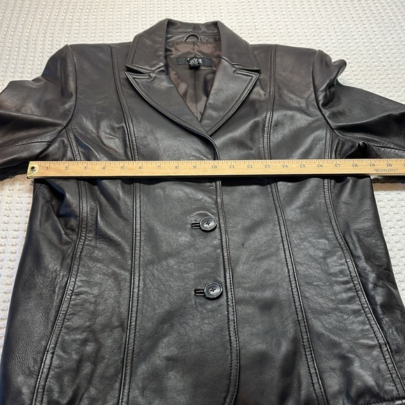 Alfani Women’s Leather Jacket Size L                3/4 Sleeves - Picture 7 of 11